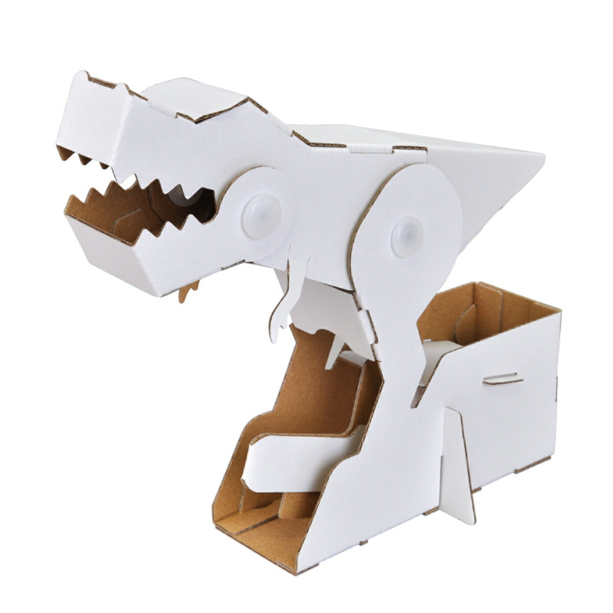 工作キット ダンボール ウゴック ぱくん恐竜貯金箱 難易度4 ( 段ボール hacomo ダンボール製 恐竜 貯金箱 おもちゃ 工作 ペーパークラフト 子ども ...