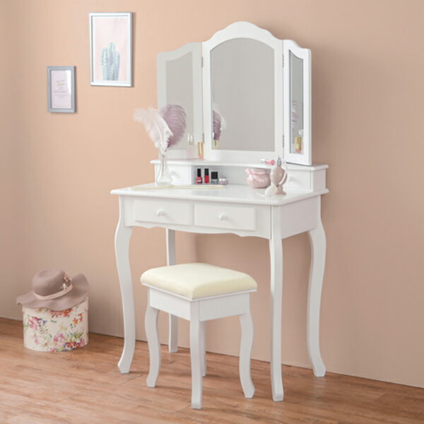 ドレッサー スツール セット 三面鏡 姫系 収納 引き出し コスメテーブル 化粧台 ( テーブル デスク 椅子 鏡台 鏡付き メイク台 三面 鏡 化粧品 メイク...