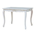 ダイニングテーブル 姫系 ロマンチック HAMPTON 幅100cm ( 白家具 猫脚 クラシック アンティーク ねこ脚 食卓 机 つくえ 天然木 木製 パイン材 )【3980円以上送料無料】