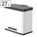 ゴミ箱 9L×3 ペダルビン エコ トリオ 27 ( ごみ箱 27L 3分別 ペダル式 ふた付き シンプル 分別 ペダルペール 27リットル インナーバケツ 付...