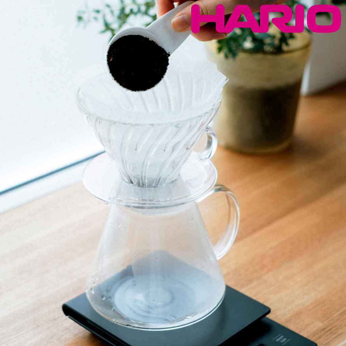 ハリオ ドリッパー コーヒーサーバー セット V60 1〜4杯用 Glass Brewing Kit 耐熱ガラス ( HARIO 食洗機対応 電子レンジ対応 ガ...