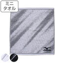 ミニタオル MIZUNO ミズノ 25×25cm ホワイト ブラック ( タオル タオルハンカチ 手拭き 手洗い 綿100 吸水 デイリータオル スポーツブラン...