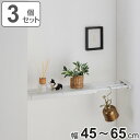 つっぱり棚 3個セット 突っ張り棚24S 取付寸法45〜65c スリムメッシュ ( ツッパリ つっぱり 棚 収納 スリム 伸縮棚 ラック トイレ 洗面所 玄関 ...