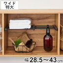 つっぱり棚 突っ張りすき間棚 ワイド特大 取付寸法28.5〜43cm ブラック ( つっぱり 棚 収納 縦 横 スリム 取り付け 伸縮棚 隙間収納 追加棚 仕切...