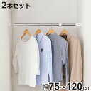 突っ張り棒 取付幅:75〜120cm S 強力 ステンレスポール 2本セット ( つっぱり棒 突っ張り つっぱり 棒 頑丈 固定 洗濯物 ステンレス ポール 突...