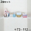 つっぱり棚 ニューストロング突ぱり棚 小 幅73〜112cm 2個セット ( 突っ張り棚 奥行28.5cm 強力 つっぱり 収納 メッシュ 突っ張り 伸縮 小物...