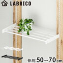 棚 伸縮ラック 50cm ラブリコ アイアン 壁面収納 ( LABRICO シェルフレール 収納 ラック 幅50〜70cm 可動棚 収納棚 DIY パーツ シェ...