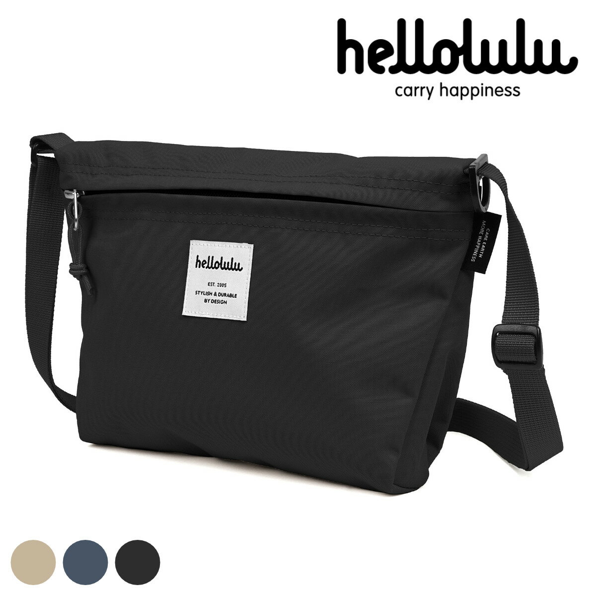  ショルダーバッグ hellolulu カナ CANA （ ハロルル バッグ レディース メンズ ミニショルダー クロスボディ 軽い 撥水 斜め掛け クロスバッグ ポシェット 小さめ ファスナー 内ポケット おしゃれ スタイリッシュ ）