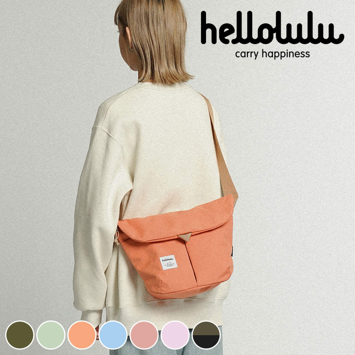 ショルダーバッグ hellolulu カセン KASEN （ ハロルル バッグ レディース メンズ ミニショルダー クロスボディ 軽い 撥水 斜め掛け クロスバッグ ポシェット ファスナー 内ポケット マグネット おしゃれ ）