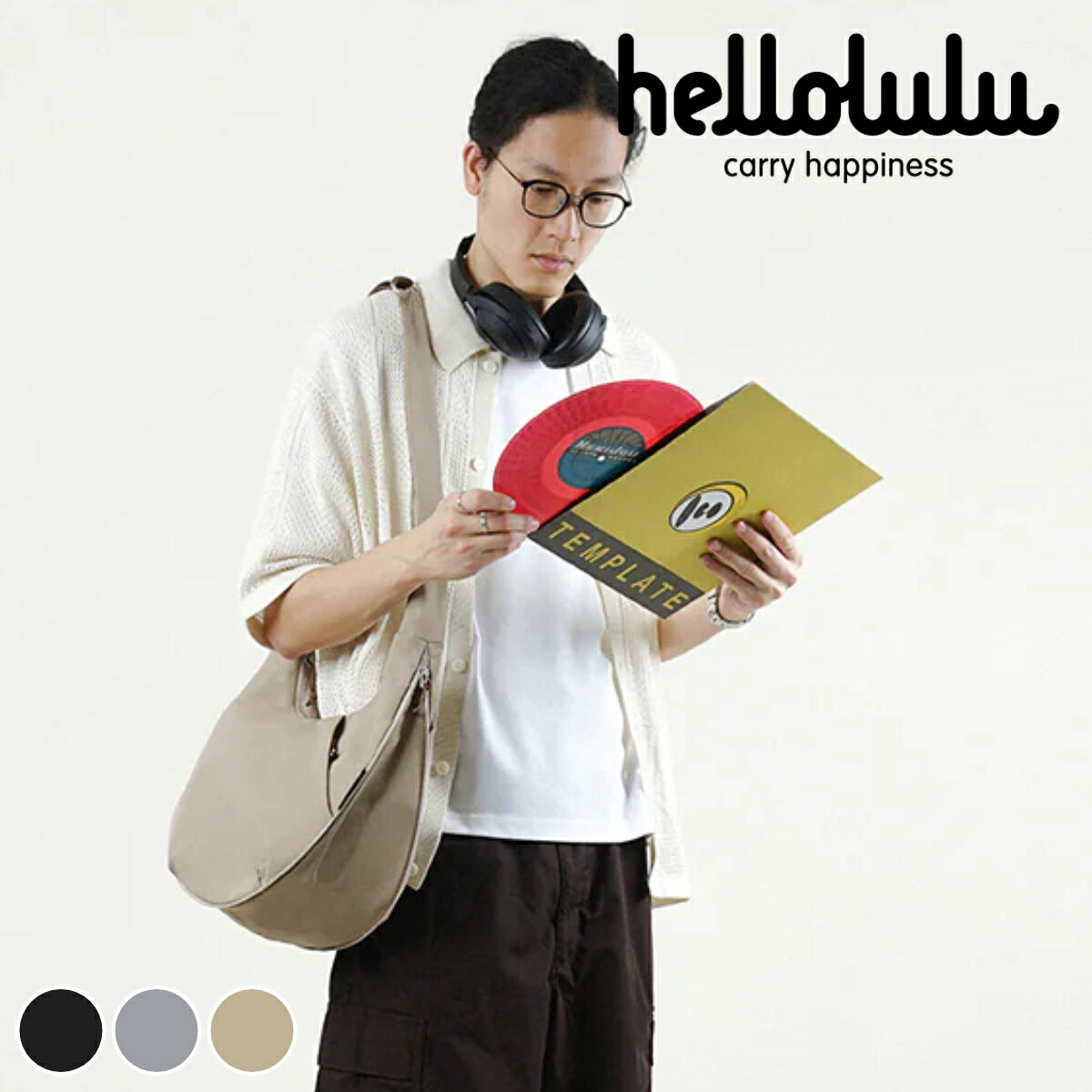  ショルダーバッグ hellolulu ジオン ZION （ ハロルル バッグ レディース メンズ ショルダー クロスボディ 鞄 かばん ナイロン 軽い 撥水 斜め掛け 肩掛け ファスナー ポケット おしゃれ ）