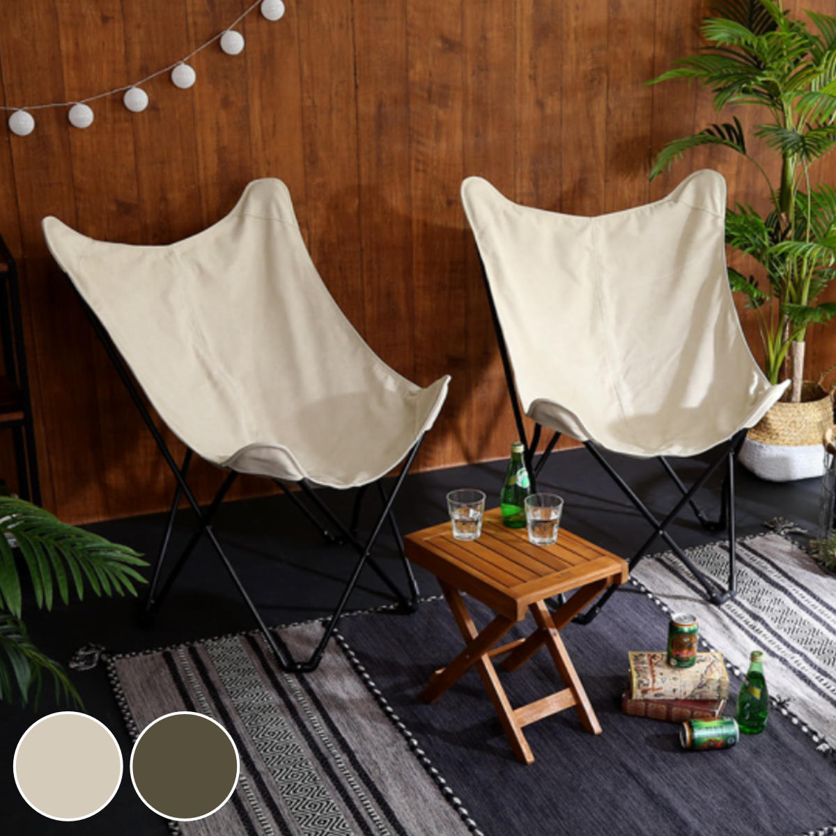 アウトドアテーブル チェア 3点セット フォールディングテーブルチェア3点セット ハブル （ アウトドア..