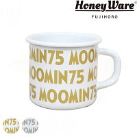 マグカップ 380ml ムーミン ロゴ総柄 75周年限定 ホーロー製 コップ HoneyWare 富士ホーロー （ 食洗機対応 オーブン対応 カップ マグ 耐熱 ロゴ MOOMIN 75周年 琺瑯 おしゃれ かわいい 北欧 食器 ）