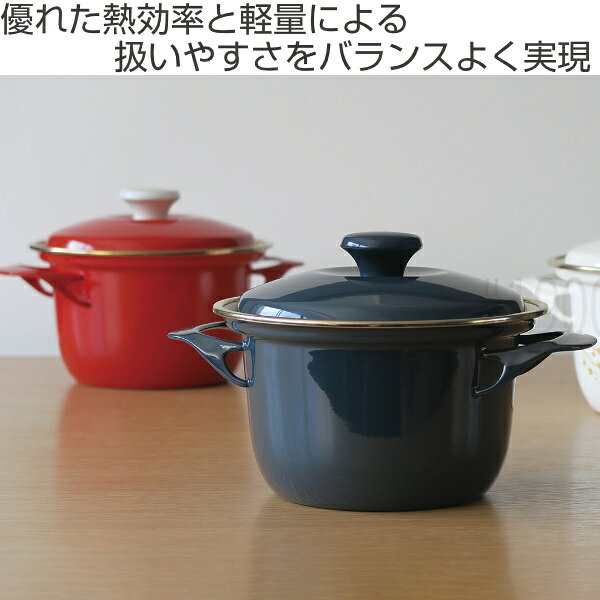 ココット 両手鍋 16cm ホーロー IH対応 EXシリーズ 16cmココット （ 送料無料 ガス火対応 ガス 直火 琺瑯鍋 フタ付き 蓋付き キャセロール オーブン調理 16センチ ほうろう鍋 両手なべ 蓋付き両手鍋 鍋 なべ 調理器具 ）【3980円以上送料無料】