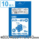ゴミ袋 45L 80x65cm 厚さ 0.04mm 10枚入り ブルー ( ポリ袋 45 リットル カラーポリ袋 つるつる 学校 工作 ゴミ ごみ ごみ袋 LL...
