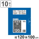ゴミ袋 120L 120×100cm 厚さ0.05mm 10枚入 青 GL126 ( ポリ袋 ごみ袋 120リットル 10枚 ゴミ 袋 縦120cm 横100c...