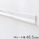 壁面収納 FKレール 幅46.5cm フィットラック ( 棚柱 支柱 レール 46.5cm DIY ダボレール 収納 棚受け金具 棚受けレール ホワイト 白 棚...