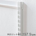 壁面収納 FKスリット 198cm ロング フィットラック ( 送料無料 棚柱 支柱 レール 約198cm DIY ダボレール 収納 棚受け金具 棚受けレール ...