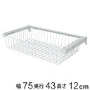 壁面収納 フィットラック スライドバスケットセット 幅75cm ( 送料無料 幅75×奥行43×高さ12cm バスケット パーツ オプション 部品 DIY 収納...