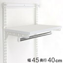壁面収納 棚 パイプ付き TPセット 幅45cm 奥行40cm フィットラック ( 棚板 ハンガーラック DIY 収納 吊り下げ収納 クローゼット ホワイト 可...