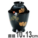 小吸椀 汁椀 木製 直富士 本漆 黒 蔦 漆塗 手書き 磨蒔絵 箸洗 お椀 和食器 業務用 ( 送料無料 吸物椀 蓋付き 富士型 ツタ 一口椀 漆塗り 吸い物 ...