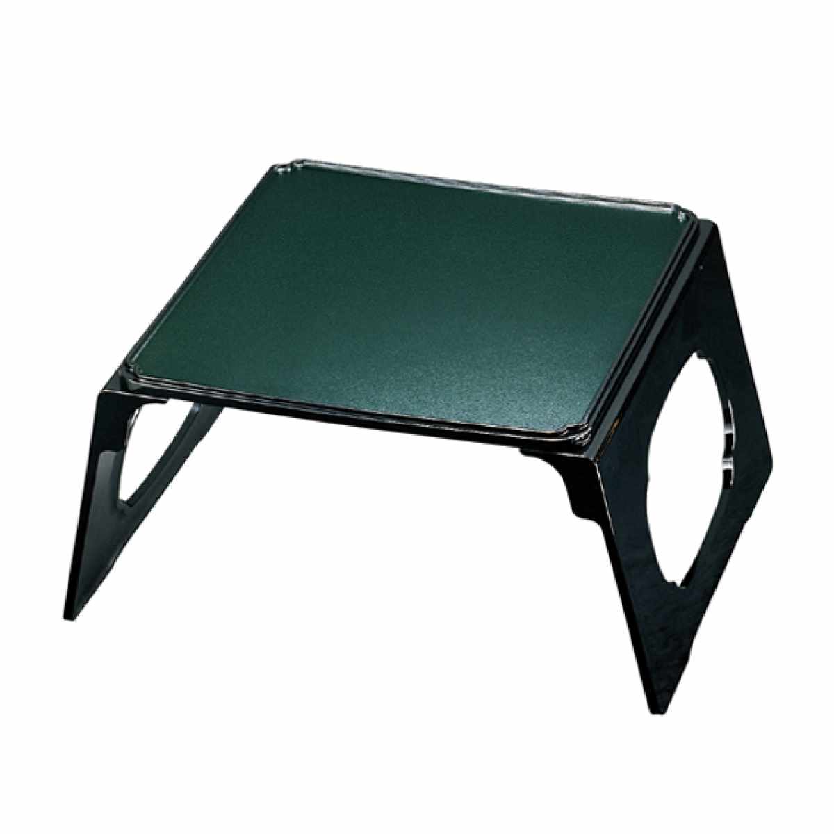 お膳 宗和仁膳 片面タイプ 足付 グリーンタタキ 天黒 朝食用 業務用 ( 御膳 懐石膳 食膳 敷膳 お盆 卓上盆 座卓 旅館 朝食 グリーン塗り 漆塗 たたき...