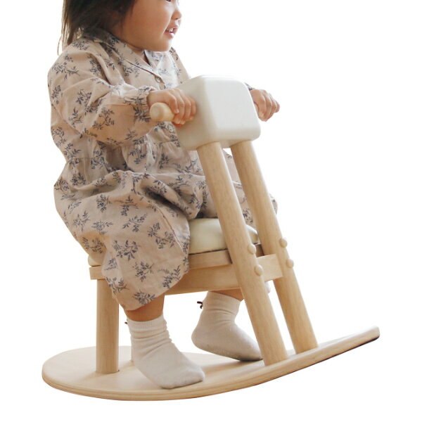 木馬 ロッキングホース 子供用 乗り物 おもちゃ 玩具 キッズ家具 （ 送料無料 天然木 子供部屋 子ども部屋 子ども 子供 こども PVC お手入れ簡単 安心 安全 ツートーン ） 【3980円以上送料無料】