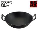 中華鍋 30cm ガス火専用 鉄製 新中華鍋 南部鉄器 日本製 ( 南部池永 鉄鍋 鉄製中華鍋 広東鍋 北京鍋 中華なべ 両手中華鍋 両手鍋 中華料理 鉄製鍋 ...