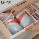 仕切りボックス 下着収納ケース L 仕切り付 幅29.2×奥行30.8×高さ10.8cm ( 収納 収納ボックス 仕切りケース ケース 仕切り 仕分け プラスチック インナーボックス 衣類収納 引出し 引き出し チェスト 小物収納 整理整頓 )【3980円以上送料無料】