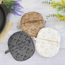 Chaco Chaco ミトン ( 綿 日本製 ループ付き 猫 ねこ ネコ 鍋つかみ 鍋掴み オーブングローブ キッチングローブ キッチンミトン 紐付き 片手ミ...