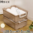 収納バスケット 衣類収納ケース フリーバスケット Mサイズ 取っ手付き ( 幅28.5×奥行41.5×高さ14cm かご カゴ 収納 おもちゃ箱 衣装ケース プ...