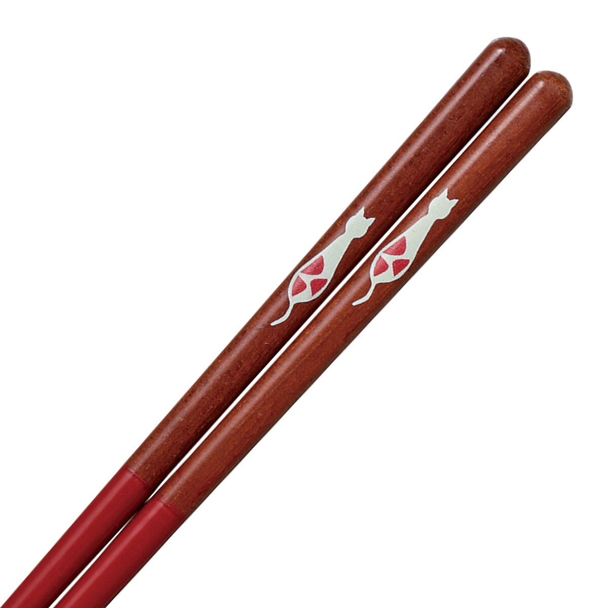 箸 食洗箸 レトロネコ （ お箸 はし おはし ハシ カトラリー 21cm 23cm 塗り箸 角 滑り止め 大人 和食器 食洗機対応 ）【3980円以上送料無料】 colorfulbox-10197542 お弁当グッズのカラフルボックス サンプル画像3
