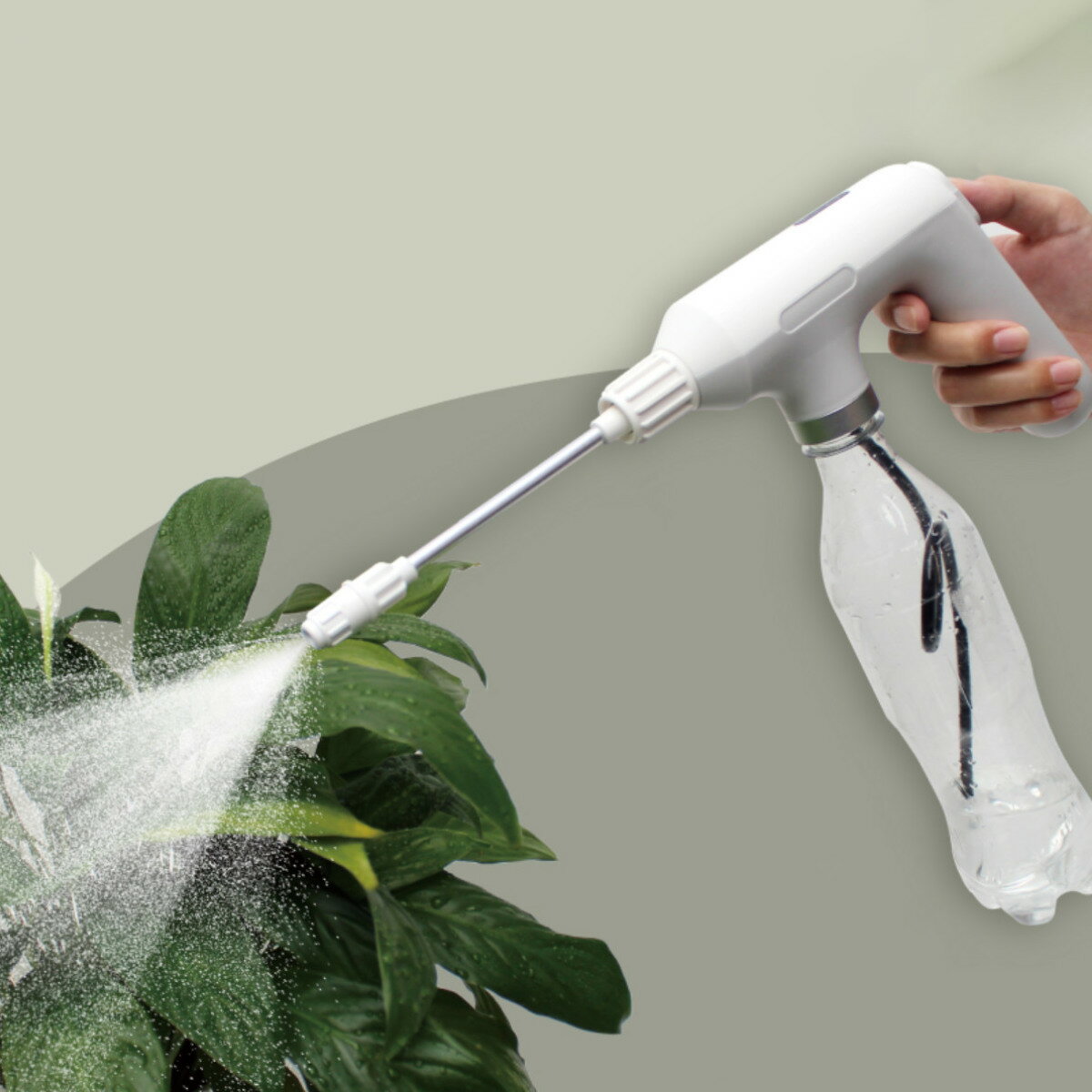 スプレー ペットボトルスプレー （ 霧吹 霧ふき 霧吹き ストレート ミスト 電動噴霧式 ペットボト ...