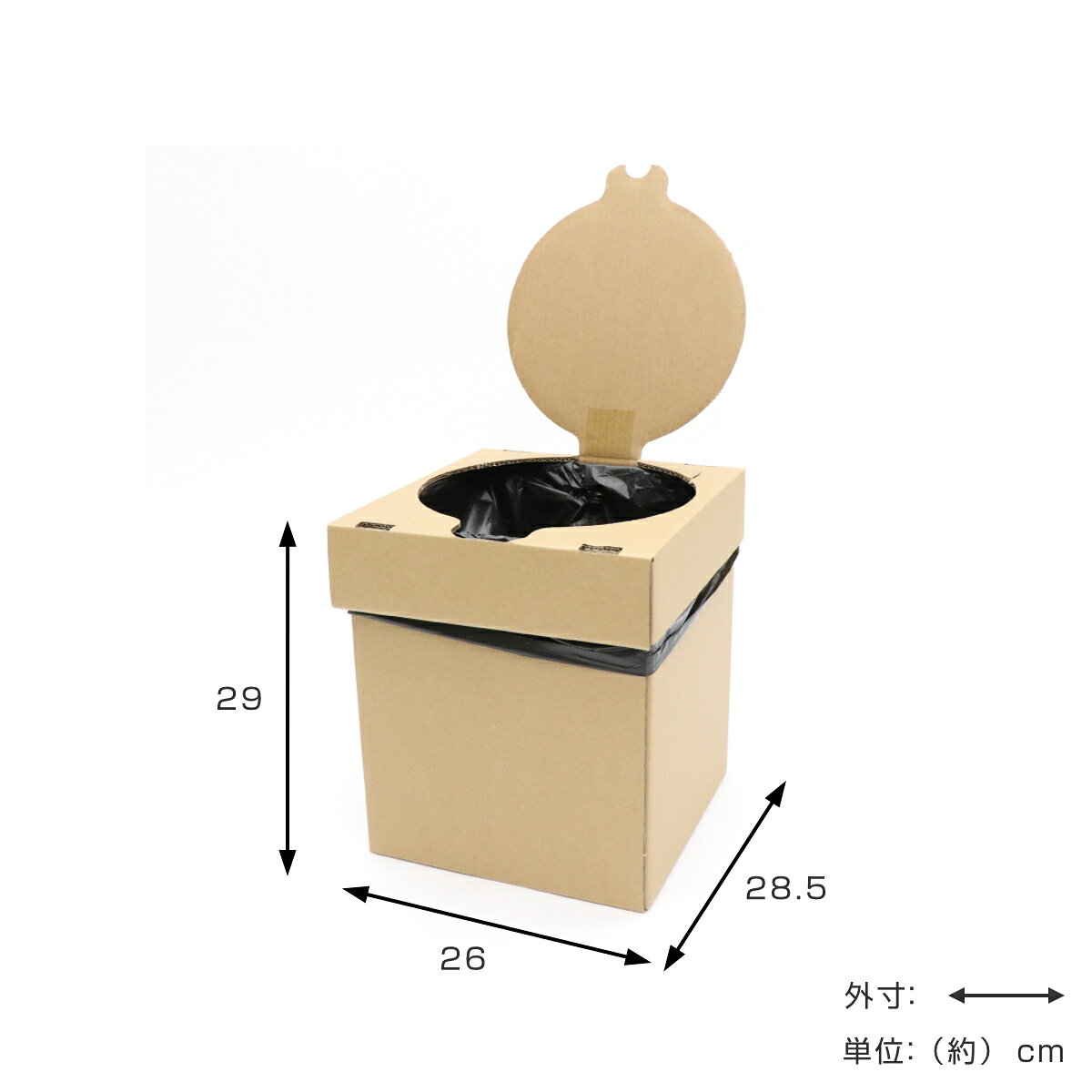 非常用トイレ 折りたたみ式 簡易トイレ 災害 防災 （ トイレ 12回分 凝固剤付き 袋付き 組立式 非常時 緊急時 避難時 水なし 簡易 携帯トイレ 持ち運び キャンプ 車内 コンパクト 使い捨て ）【3980円以上送料無料】 colorfulbox-10193365 お弁当グッズのカラフルボックス サンプル画像2