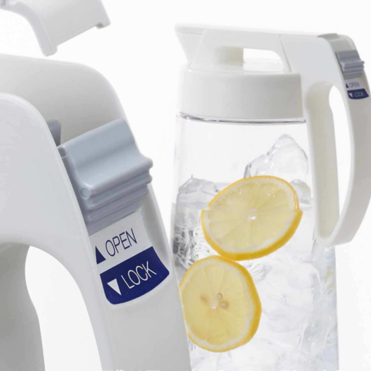 ピッチャー 1.6L 冷水筒 耐熱 横置き ワンプッシュ 水差し 麦茶ポット K-1275 （ ...
