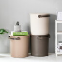 バスケット お米を使った蓋付バケット 15L ライスレジン ( バケツ 収納 座れる 収納ボックス 座れる収納 日本製き フタ付き ゴミ箱 ストッカー おもちゃ箱 屋外 ごみ箱 おむつ入れ キッチン 掃除用品 簡易テーブル 持ち手 積み重ね ) 【3980円以上送料無料】(3)