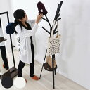 ポールハンガー アイアン ミッドセンチュリー Rita 高さ180cm ( ハンガーラック コートハンガー 玄関 シンプル 北欧 洋服掛け 棚付き カバン掛け ...