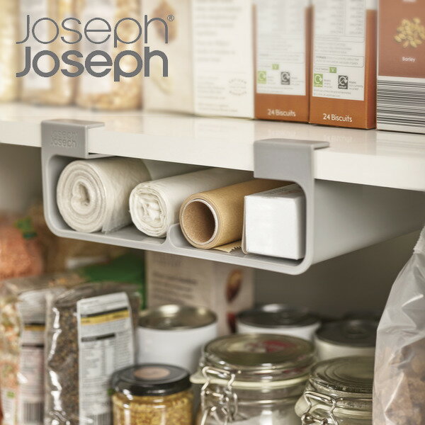 Joseph Joseph ジョセフジョセフ 吊戸棚収納 ラップホルダー カップボードストア アンダーシェルフ ラップオーガナイザー （ 棚下収納 吊り下げラック 整理 戸棚下 棚下ラック キッチン 収納 吊り戸棚 小物 吊り下げ ） 【3980円以上送料無料】のサムネイル