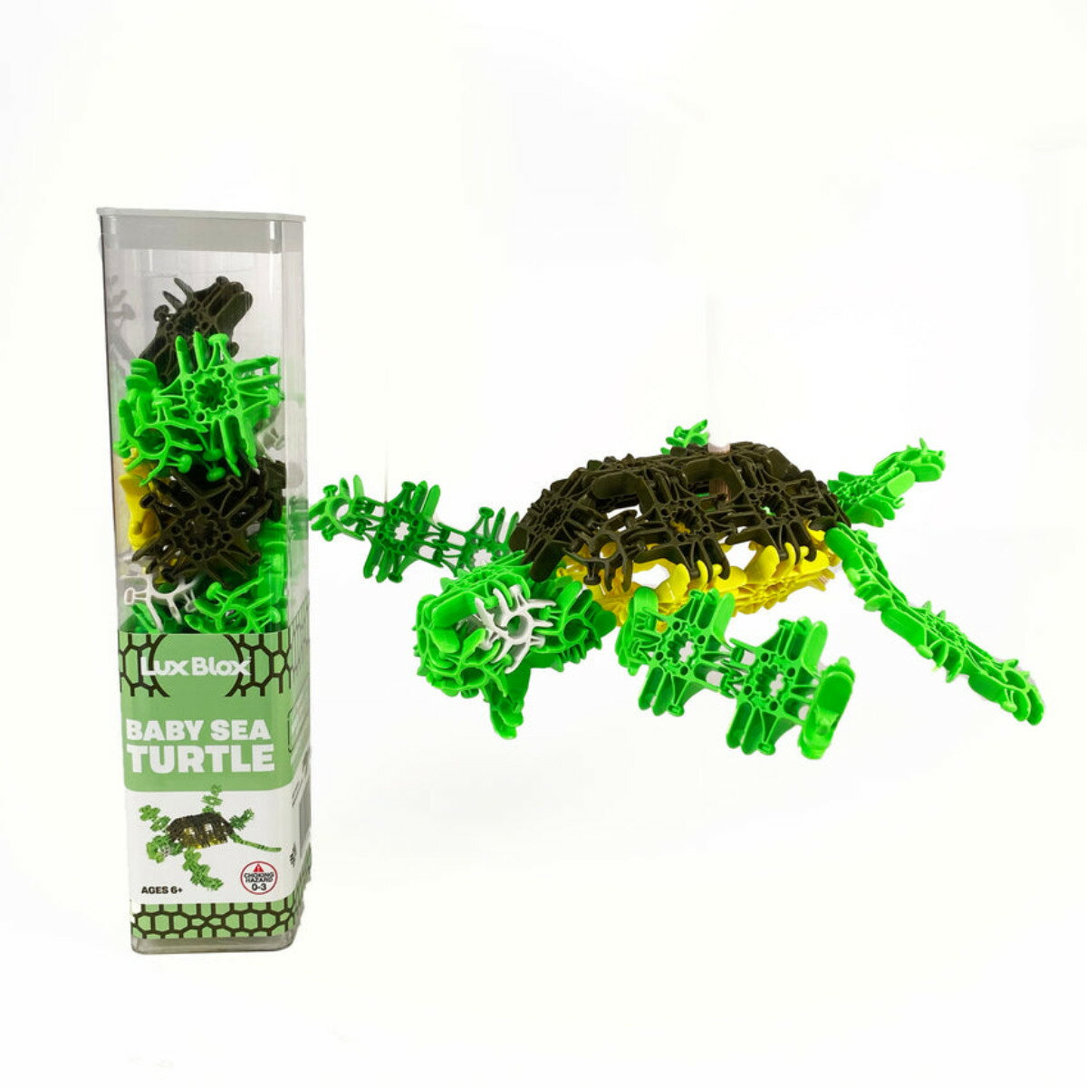 知育玩具 ラックスブロックス ウミガメ 赤ちゃん 49ピース入り （ ブロック おもちゃ Lux Blox 6歳以上 アメリカ製 知育おもちゃ 男の子 女の子 小学生 オモチャ 子供 キッズ 室内遊び 知育 玩具 プレゼント 3D 動く ） 【3980円以上送料無料】