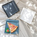 プレート 19cm square pottery スクエアポタリー 磁器 ( 食洗機対応 電子レンジ対応 オーブン対応 中皿 パン皿 取り皿 角 四角 モーニン...