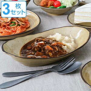 カレー&パスタ皿 26cm BROWNIE 皿 食器 洋食器 磁器 日本製 同色3枚セット ( 食洗機対応 電子レンジ対応 カレー皿 楕円 パスタ皿 耐熱 オーブン対応 ボウル カレー パスタ オーバル 大鉢 おしゃれ 和モダン )【3980円以上送料無料】