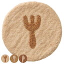 コースター 10cm カフェ 羊毛フェルト ( フェルトコースター カトラリー柄 おしゃれ かわいい フェルト 茶托 グラスマット キッチン雑貨 インテリア テ...