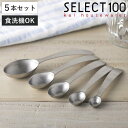 計量スプーン 5本組 SELECT100 食洗機対応 オーバル型計量スプーン 貝印 （ セレクト100 メジャースプーン 調味料スプーン 5本 セット 計量器具 ステンレス 大さじ 小さじ 計量 スプーンセット 製菓道具 下ごしらえ キッチンツール ）【3980円以上送料無料】