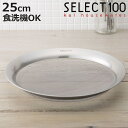 SELECT100 浅型ザル 25cm ステンレス製 ( セレクト100 ざる ザル 浅型ざる 食洗機対応 25センチ 盆ザル 盆ざる 浅ザル 水切りザル 卓上...