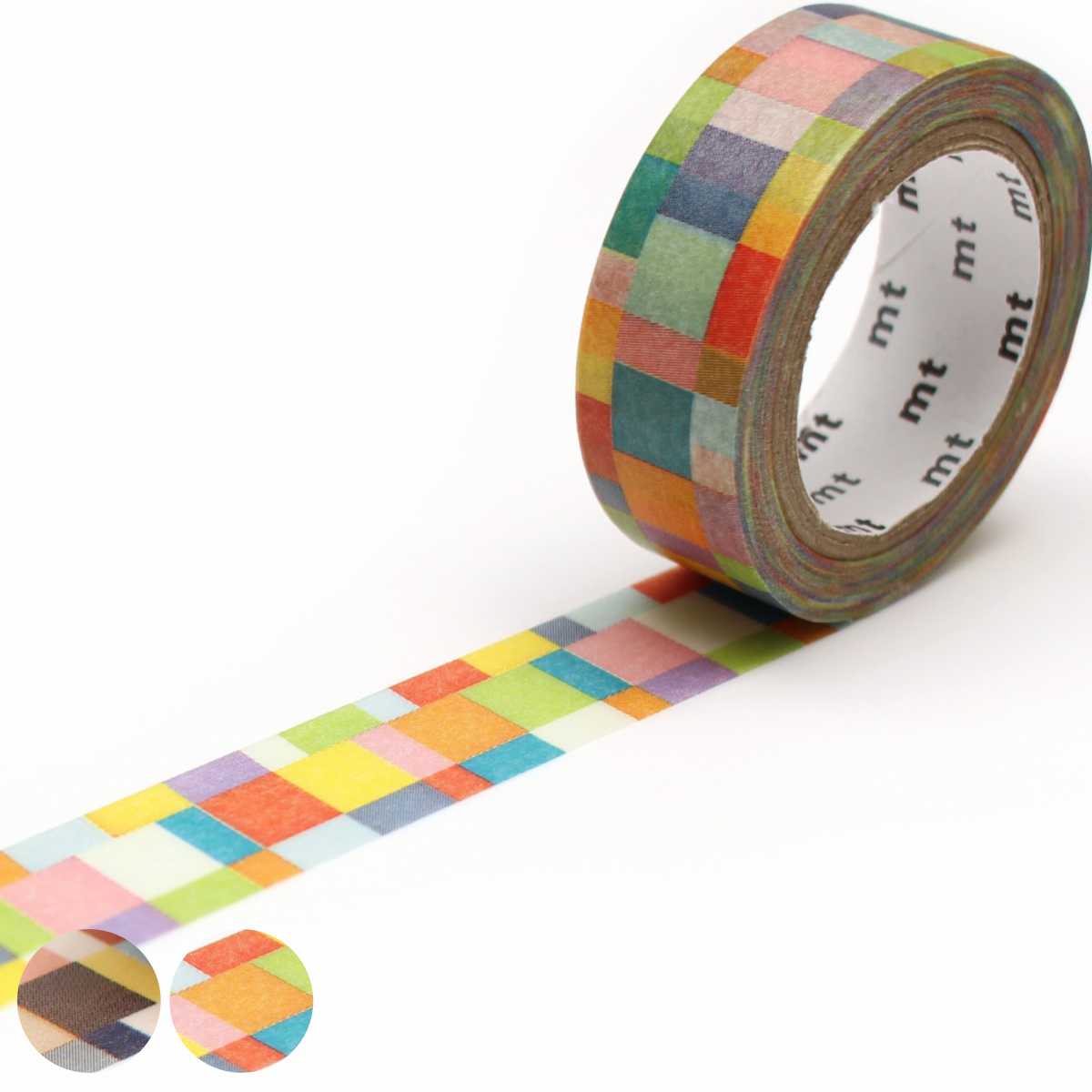 マスキングテープ モザイク 幅15mm×7m mt DECO ( マステ カモ井加工紙 カモ井 シール ステッカー 文房具 デコレーション リメイク アレンジ ...