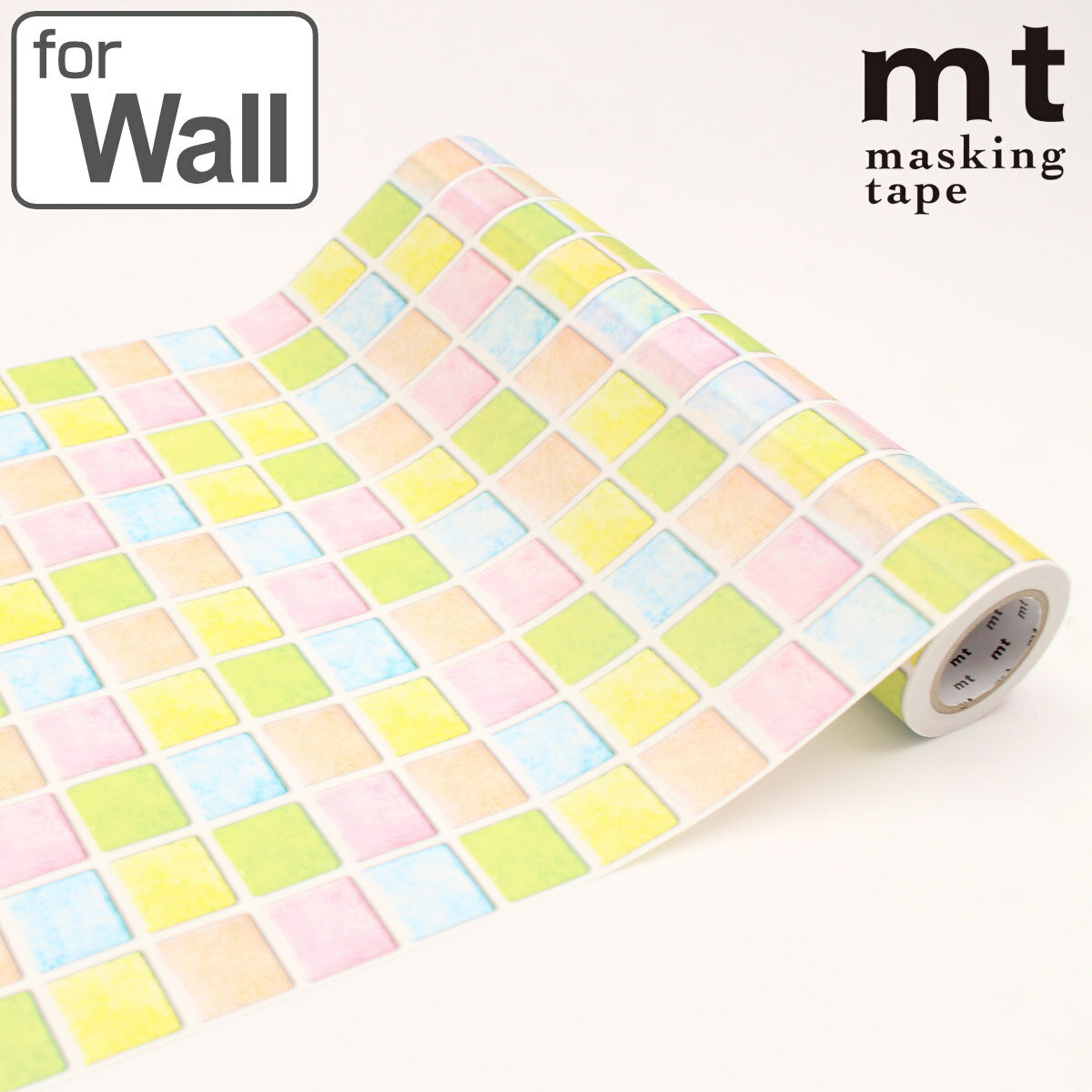 リメイクシート 壁用 タイル・モザイク mt FLEECE 23cm×5m （ 壁紙シール のり付き 壁紙 貼って剥がせる DIY お手軽 マスキングテープ 撥水 日本製 シール壁紙 糊付き はがせる クロス 簡単 カット可能 マステ 国産 カモ井 ）【3980円以上送料無料】