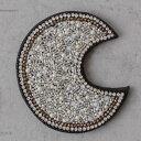 手鏡 ビーズ 刺繍ミラー 宇宙 コンパクト ( 携帯用 ミラー ハンドミラー コンパクトミラー かがみ 月 小さい 鏡 刺繍 おしゃれ エレガント ) 【398...