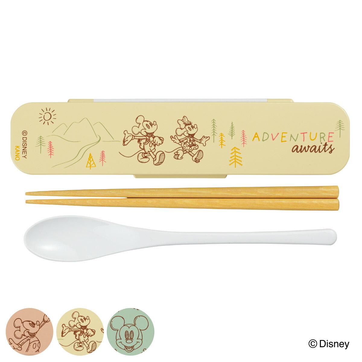 箸 スプーンセット ミッキー ミニー ( 食洗機対応 18センチ お箸 スプーン コンビセット 音の鳴らない カトラリー 抗菌 日本製 食洗機OK カトラリーセ...
