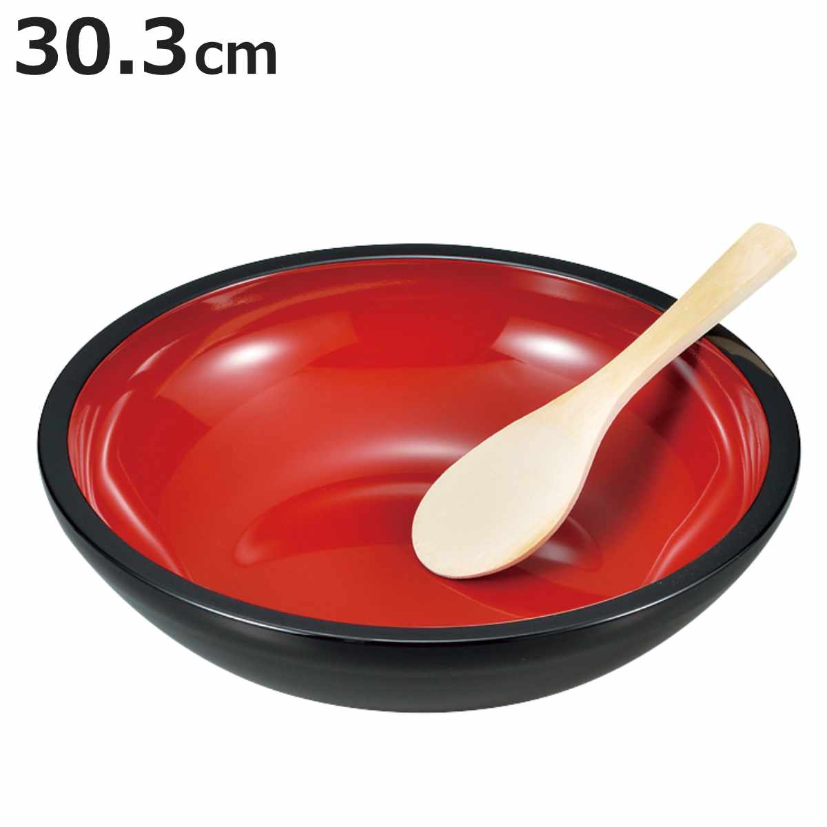 鉢 大盛鉢 杓子付き 幅30.3cm （ 日本製 しゃもじ しゃくし 蕎麦打ち うどん打ち ちらし寿司 そば 蕎麦..