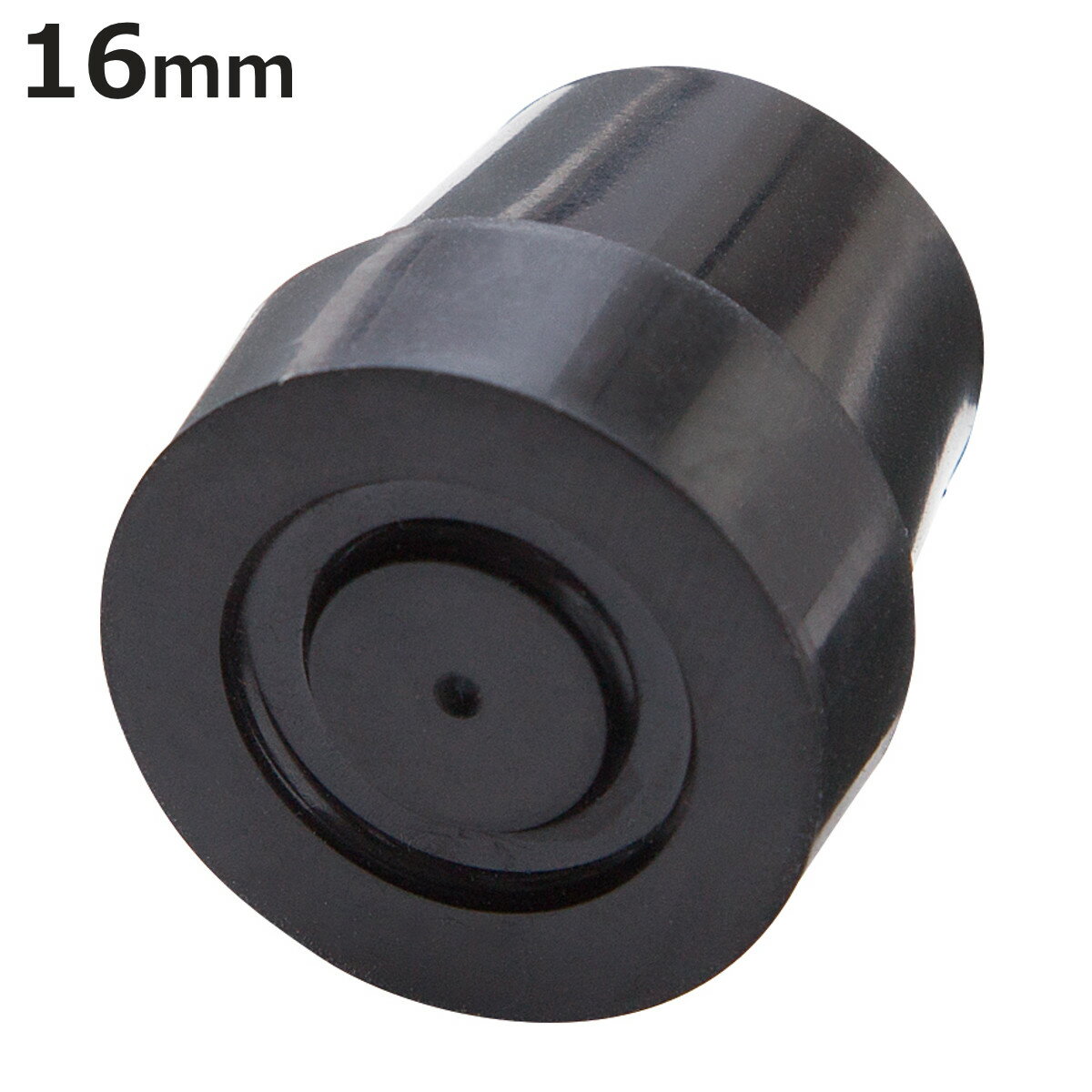 交換用杖先ゴム 四点杖用 16mm 黒 杖先ゴム ( ケイ・ホスピア 替えゴム 交換 ゴム 杖用 交換用 ゴムチップ 16 取替ゴム 4点デラックス 4点杖用 ...