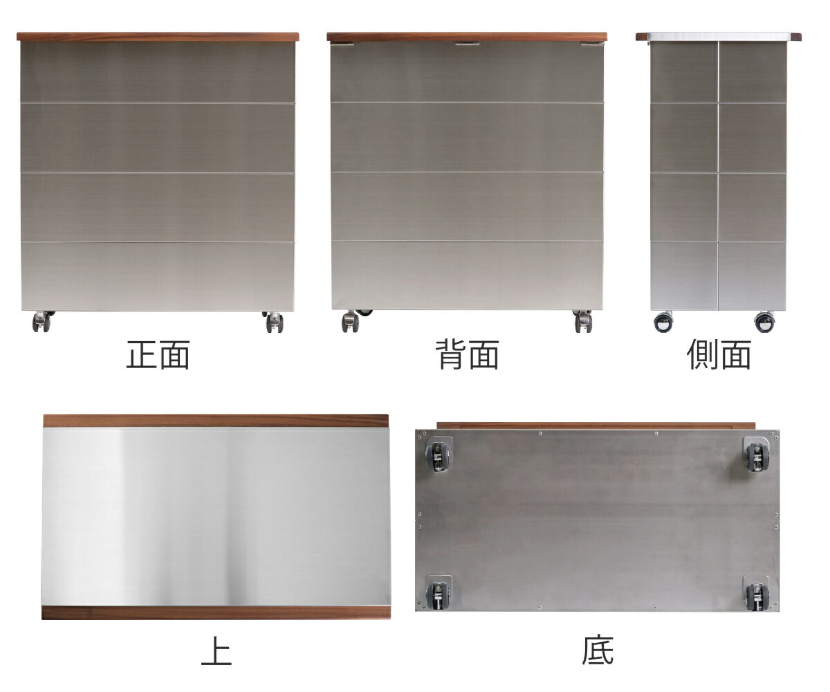 ゴミ箱 90L CUBOID ダブルステンレス 天然無垢 蓋 ( KENNER ごみ箱 90リットル 45リットル 2分別 papperskorg 大容量 分別 ふた付き 高級 こだわり インテリア おしゃれ インダストリアル シンプル 日本製 無垢 )【3980円以上送料無料】 [2]